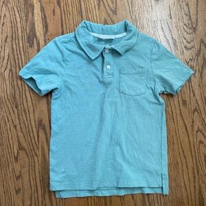 Minnow boys sea blue cotton polo - 5/6T